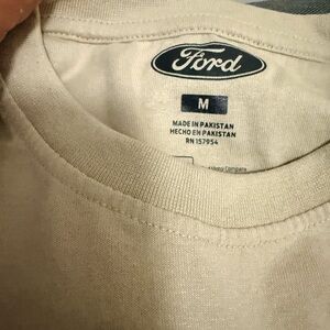 Ford Men's Beige Short Sleeve Tee